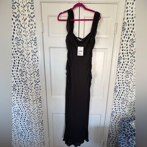 Hello Molly Elegant Black Long Sleeveless Dress size 6 NWT